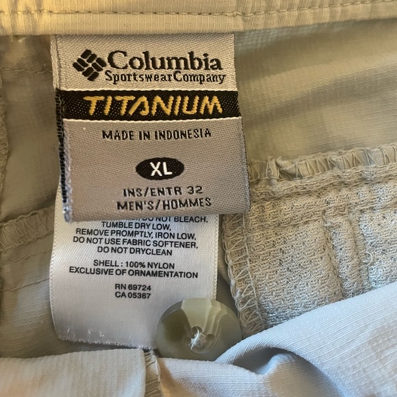 Mens Columbia Titanium Omni shade convertible active pants - Picture 3 of 7